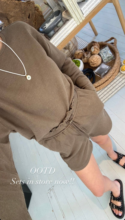 Sydney Ruffled Linen Blend Shorts