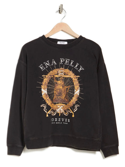 Tour Graphic Terry Cotton Sweatshirt