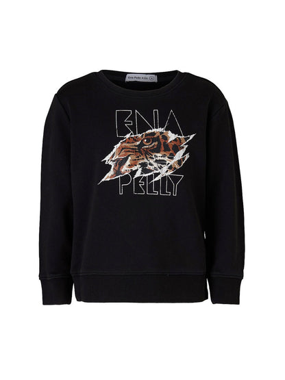 Tiger Eye Graphic Oversized Sweatshirt