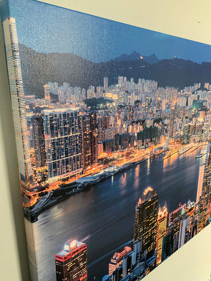 Canvas Print-Hong Kong-Skyline-Wall Art