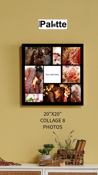 20″X20″ Collage-Leinwand Quadrat mit Fotos, 8 Blöcke