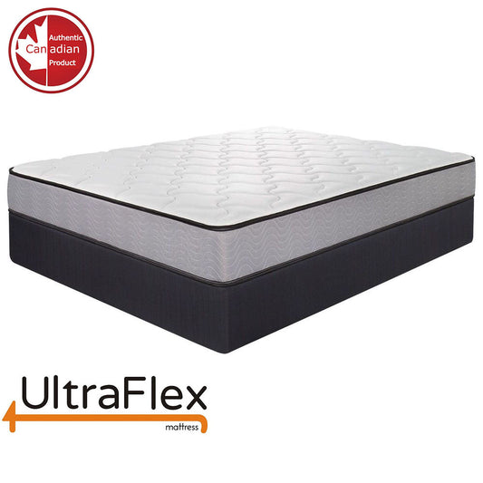 UltraFlex® PARADISE - Natural Heavy Duty Foam Blend, Low Motion Transfer, Comfort+ Cool Gel and Spinal Posture Support Eco-Friendly Mattress (Made in Canada)- With Waterproof Mattress Protector