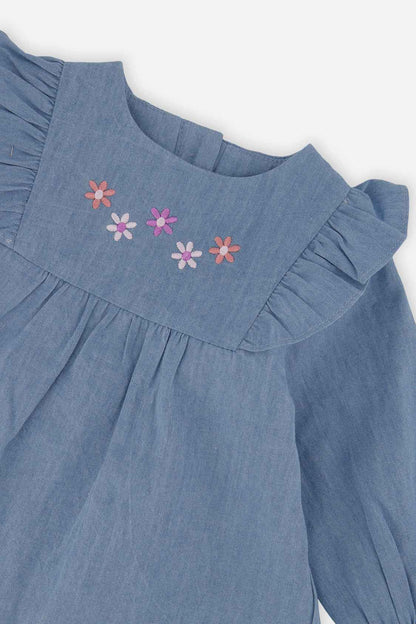 Chambray Dress Light Blue Denim