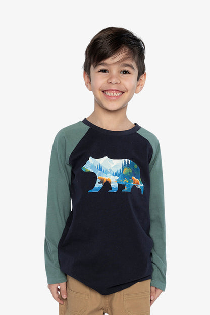 Raglan T-Shirt Dark Blue And Green