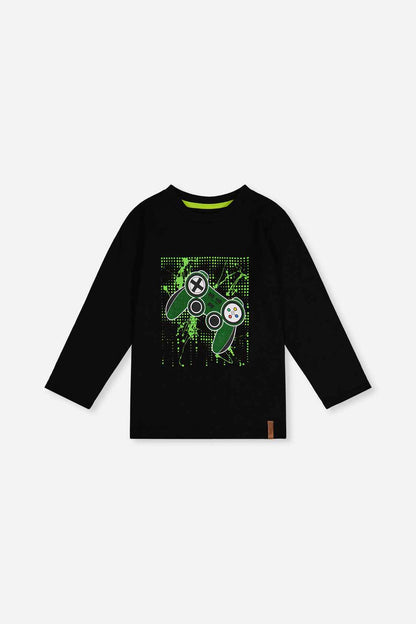 Long Sleeve T-Shirt Black And Green