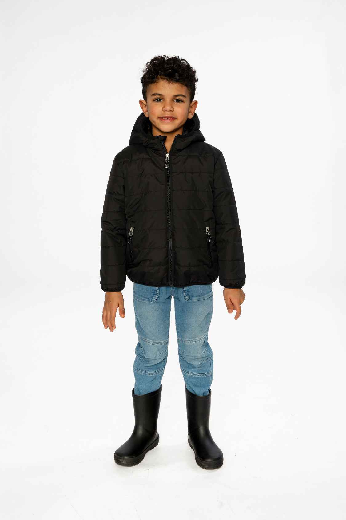 Insulating Quilted Mid-Season Jacket Black