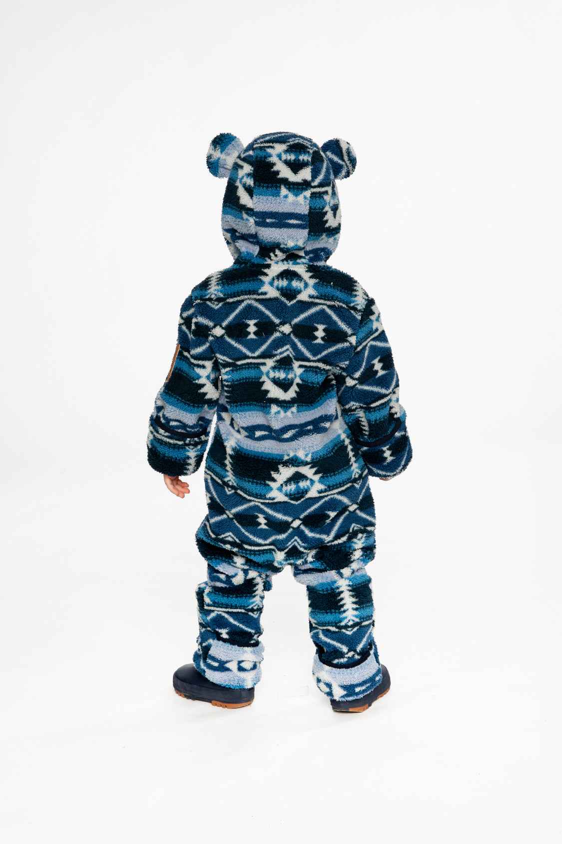 Baby Mid-Season Plush One-Piece Outerwear Aztec Blue