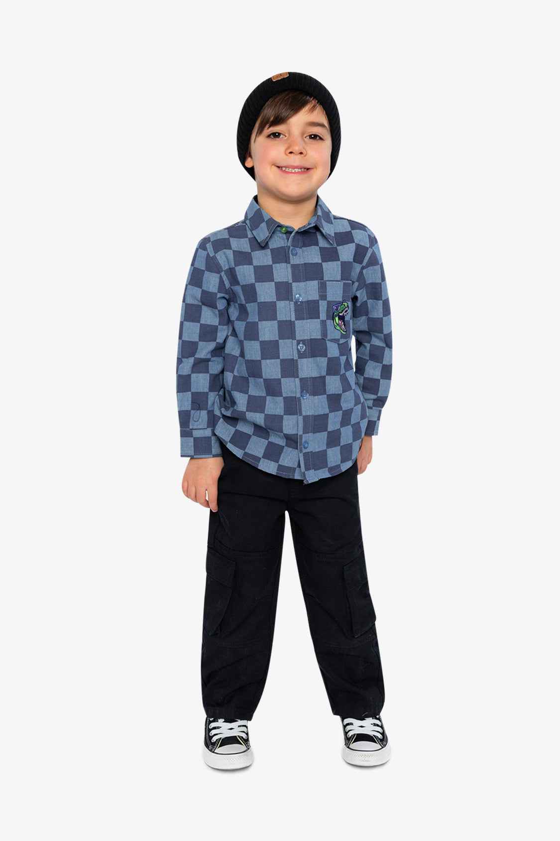 Twill Pants With Cargo Pockets Dark Blue