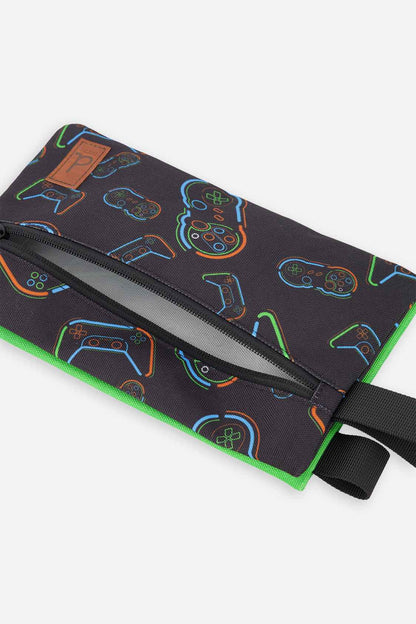 Pencil Case Black Printed Controller