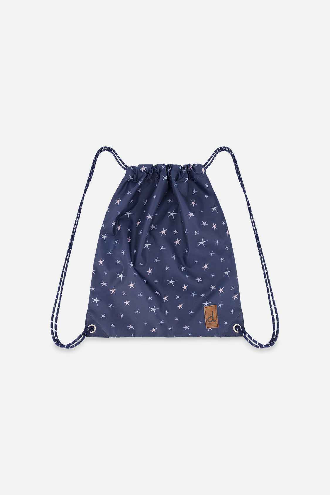 Drawstring Bag Navy With Star Print