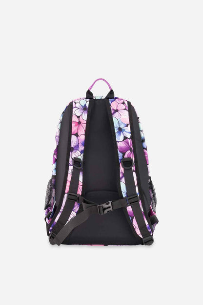Kids Backpack Black Floral Print
