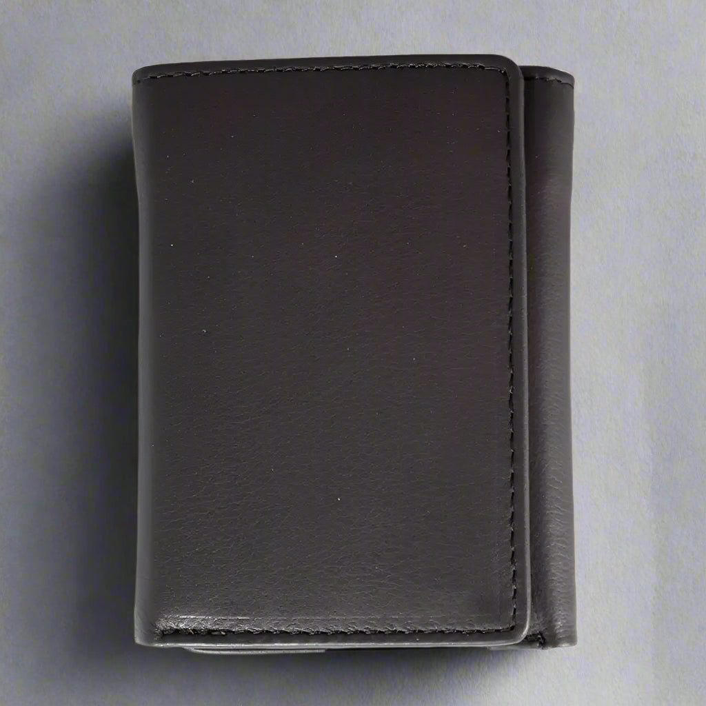 JBG International Men's Flip Up Trifold Leather Wallet