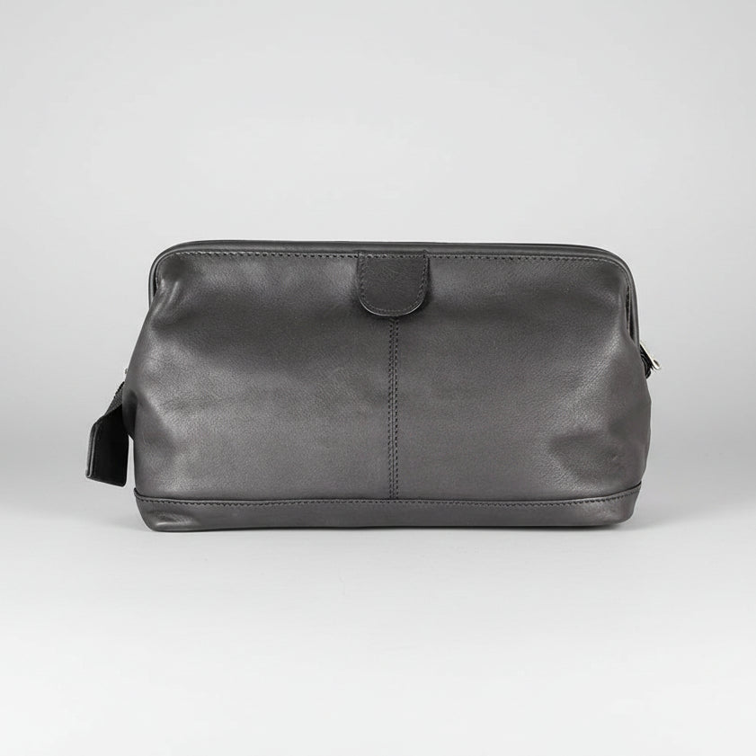 JBG International Structured Leather Toiletry Bag