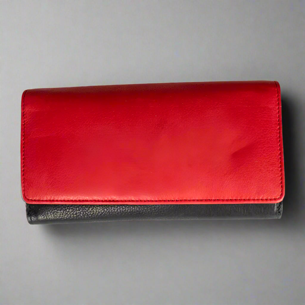 JBG International Women's Trifold RFID Leather Wallet