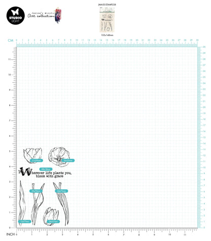 JMA Clear Stamp Tulip Elements Essentials 148x105x3mm 7 PC nr.338