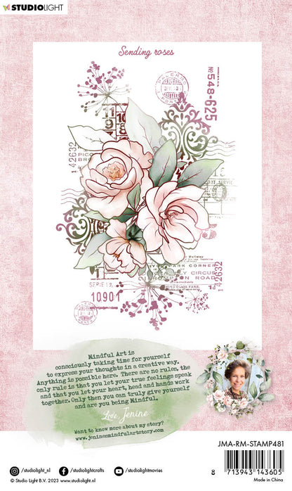 JMA Clear Stamp Sending Roses Romantic Moments 88x129x3mm 1 PC nr.481