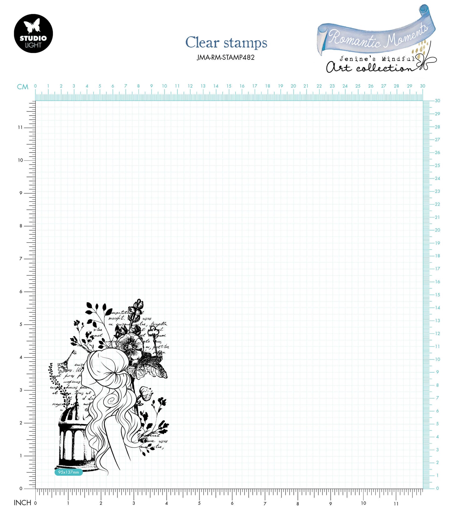 JMA Clear Stamp Looking For Love Romantic Moments 94x137x3mm 1 PC nr.482