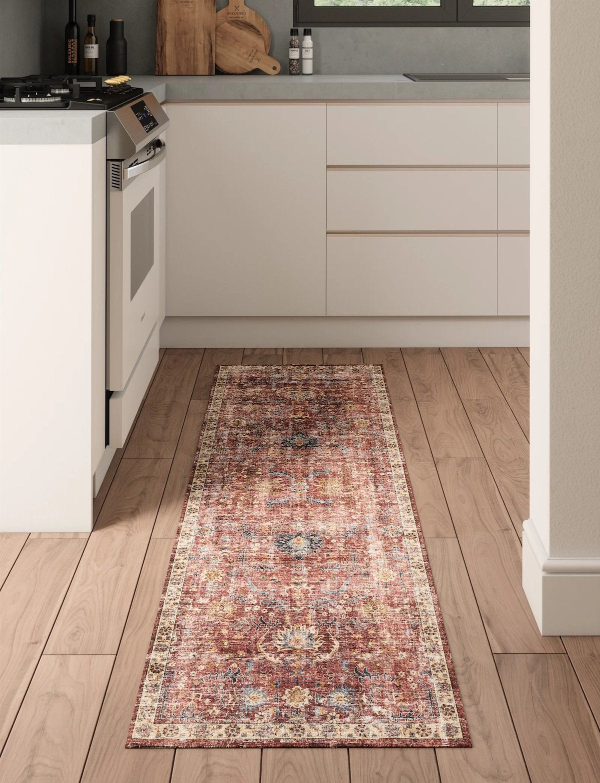 Teppich Jasper Rose Taupe Rot