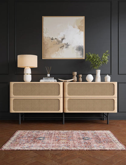 Teppich Jasper Rose Taupe Rot