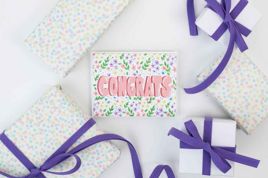 Congrats! (Floral) - Greeting Card