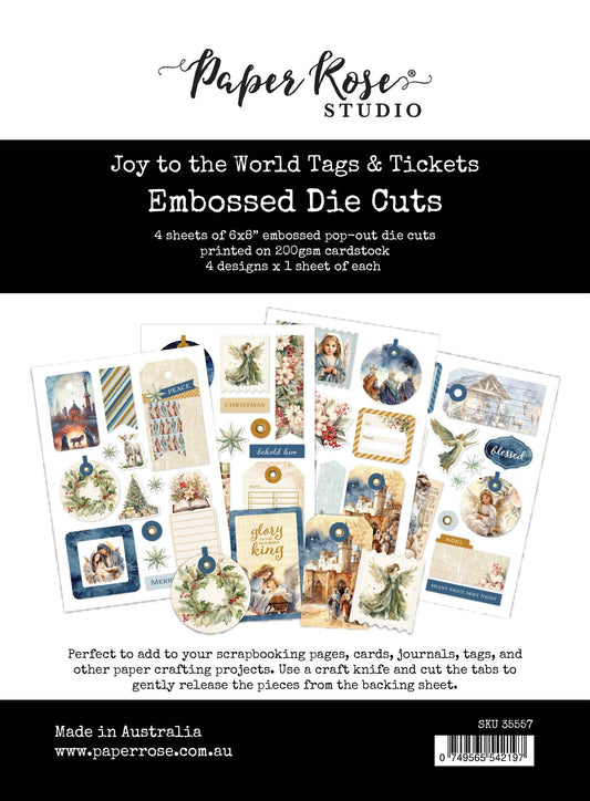 Joy to the World Tags & Tickets Embossed Die Cuts 35557