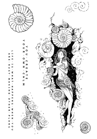 Katkin Krafts Ammonite 6 in x 8 in Clear Stamp Set