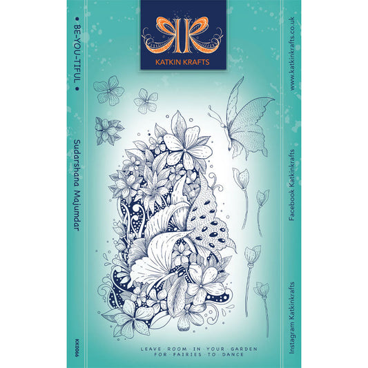 Katkin Krafts Be-You-Tiful 6 in x 8 in Clear Stamp Set