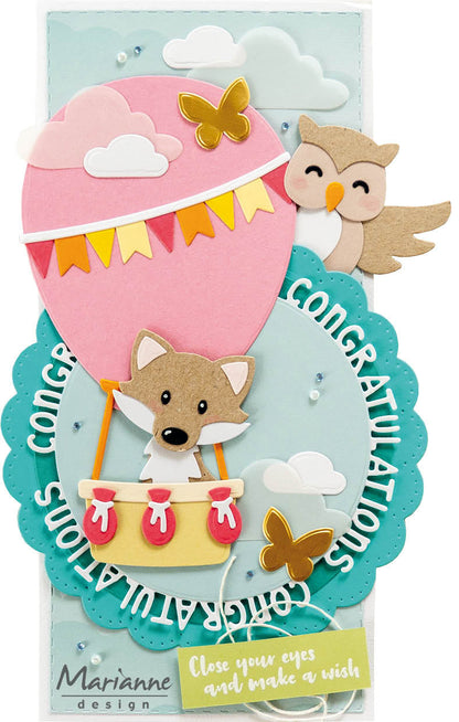 Marianne Design Craftables Die - Congratulations Circle By Marleen