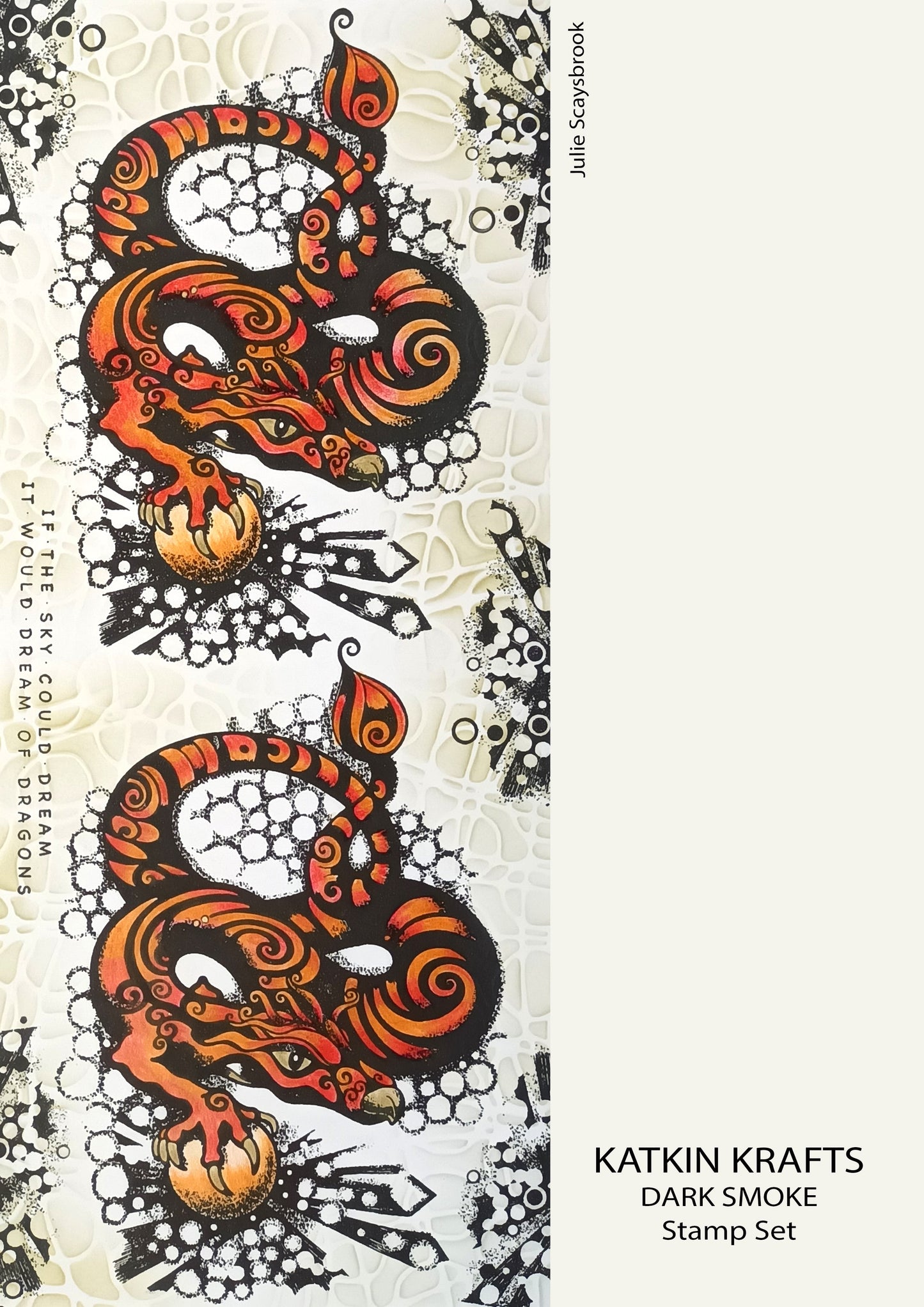 Katkin Krafts Dark Smoke 6 in x 8 in Clear Stamp Set