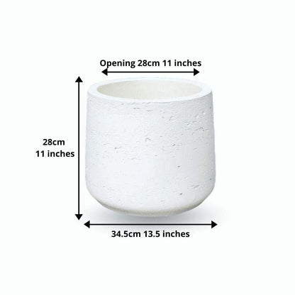 Lazaro White Zement Pflanzgefäß 13''