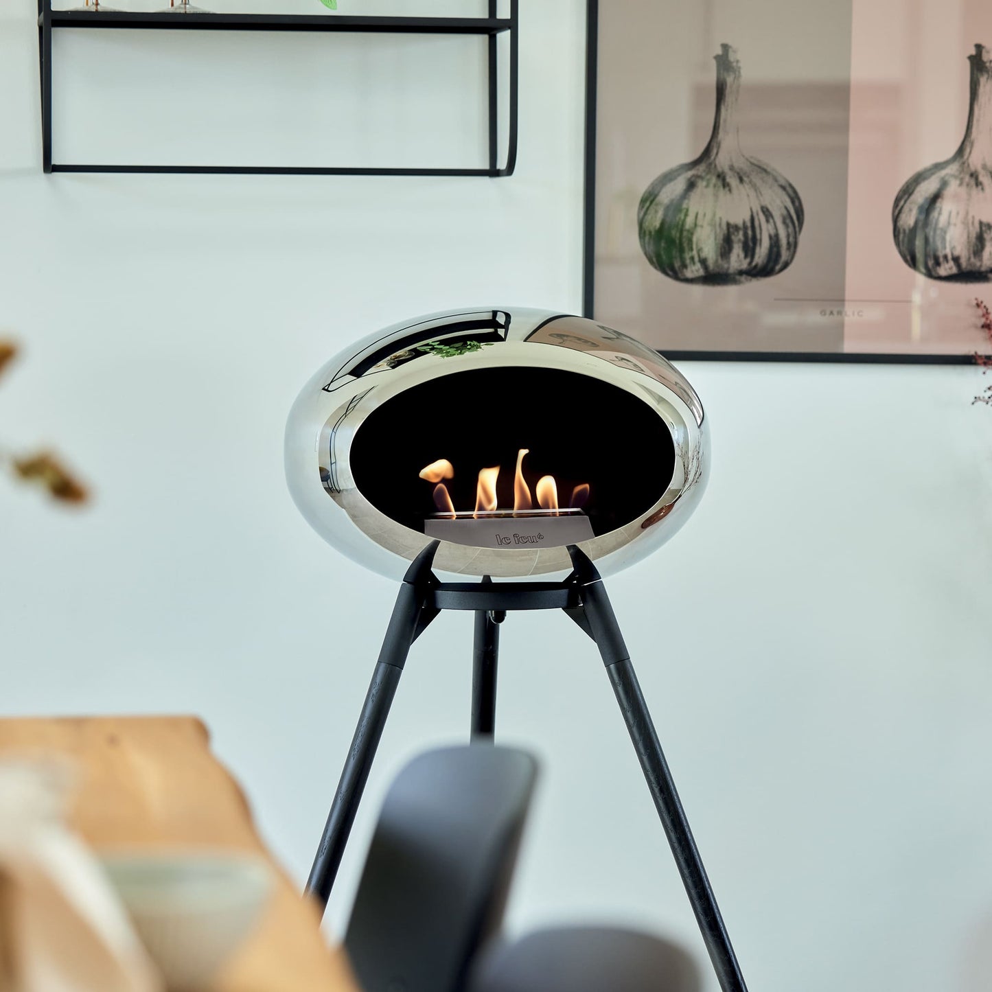 Le Feu Ground High Dome <br>Chromed Silver