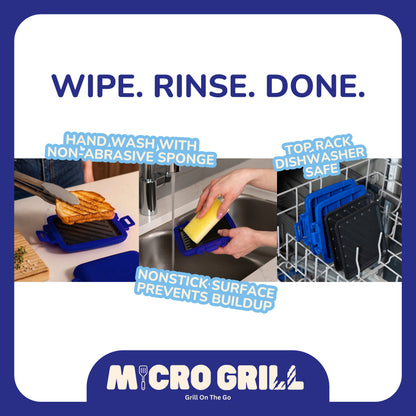 Micro Grill Classic™ Toastie Maker, Mikrowellen-Grill, Sandwich-Toaster, 3-Minuten-Grilled-Cheese, knusprig, Panini-Presse, spülmaschinenfest, Büro, Zuhause, Reisen & Studentenwohnheime