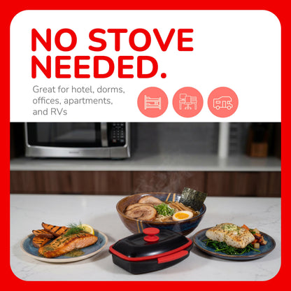 Micro Grill Chef Pot™ Mikrowellen-Kochtopf – Vielseitiger Mikrowellen-Speisekocher mit Deckel – Mikrowellengeeigneter Dampfgarer & Suppentopf – BPA-frei, spülmaschinenfest, ideal für schnelle Mahlzeiten & gesundes Kochen