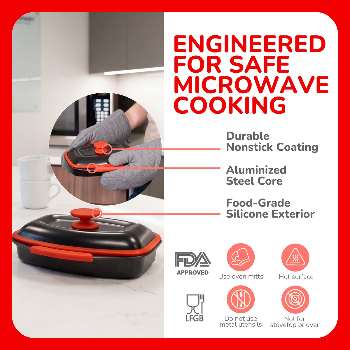 Micro Grill Chef Pot™ Mikrowellen-Kochtopf – Vielseitiger Mikrowellen-Speisekocher mit Deckel – Mikrowellengeeigneter Dampfgarer & Suppentopf – BPA-frei, spülmaschinenfest, ideal für schnelle Mahlzeiten & gesundes Kochen