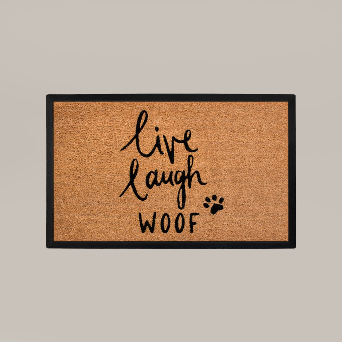live laugh woof rectangular doormat set