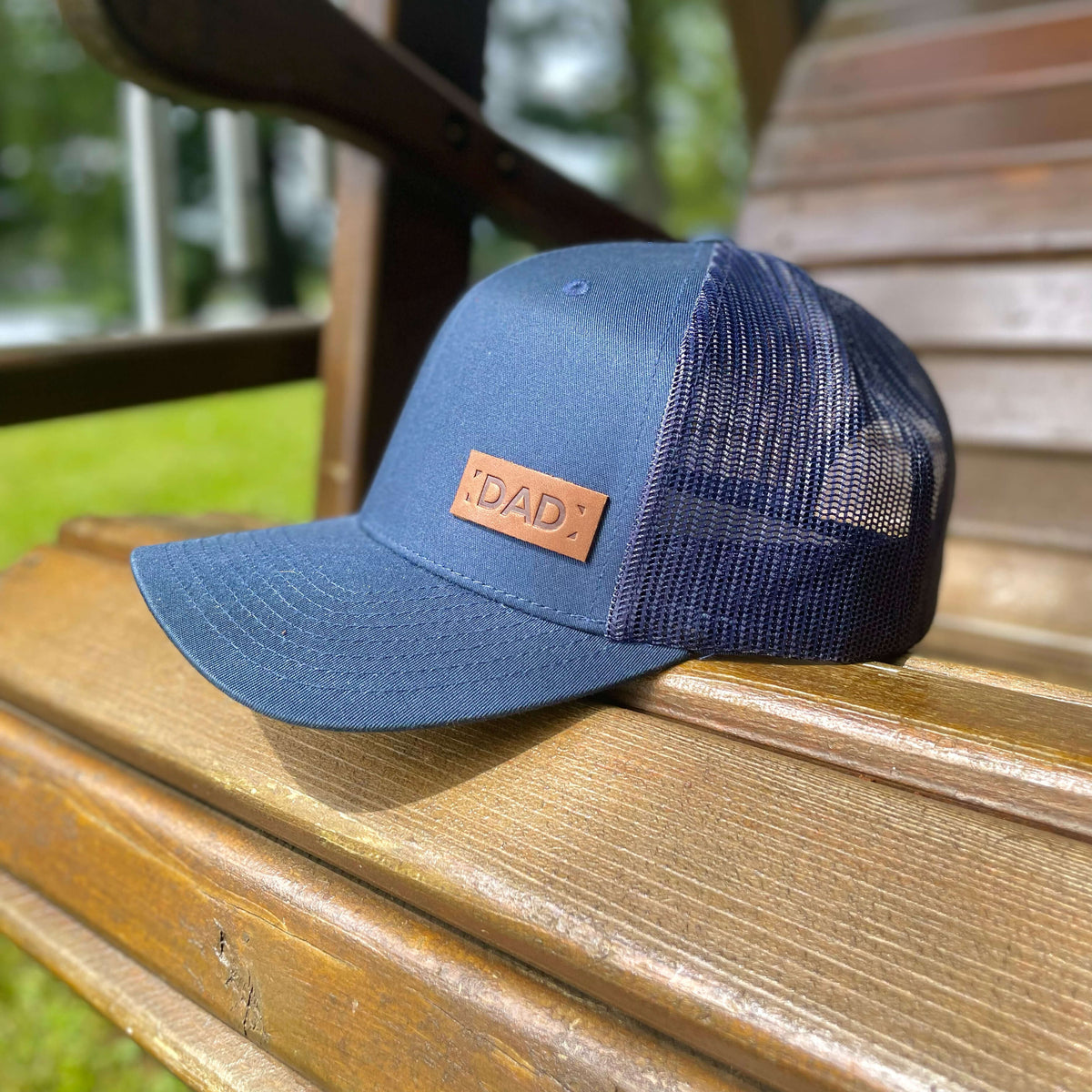 DAD - Leather Patch Trucker Hat