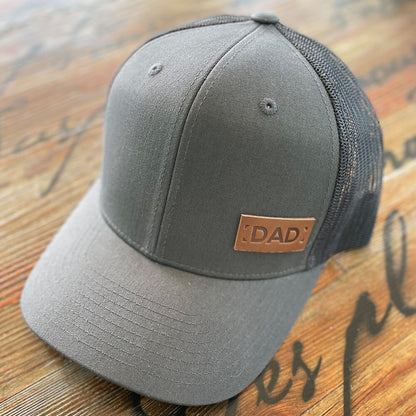 DAD - Leather Patch Trucker Hat