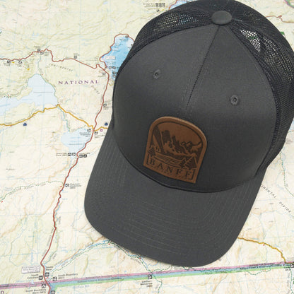 Banff National Park Leather Patch Trucker Hat