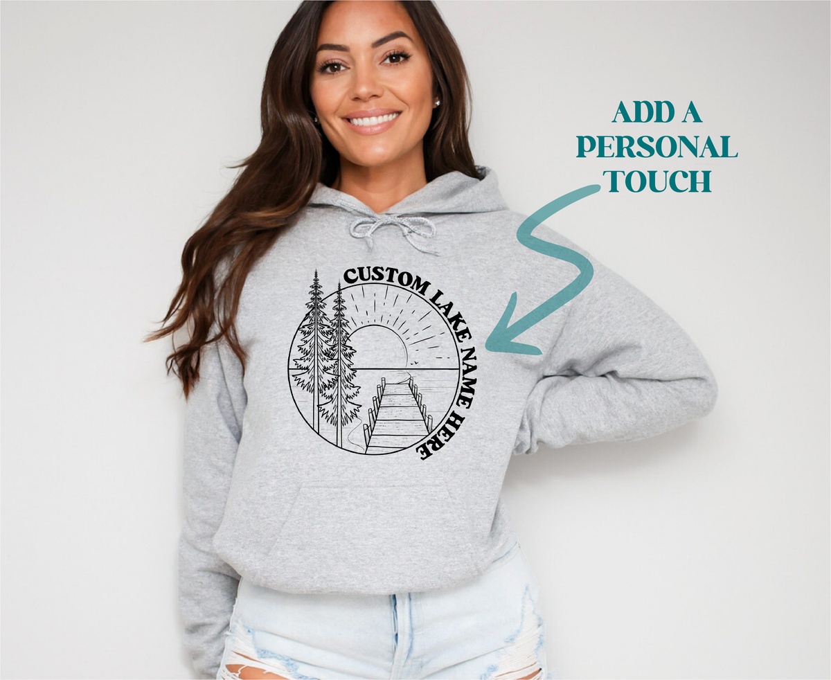 Lake Scene Personalized Lake Hoodie | Lake Clothing
