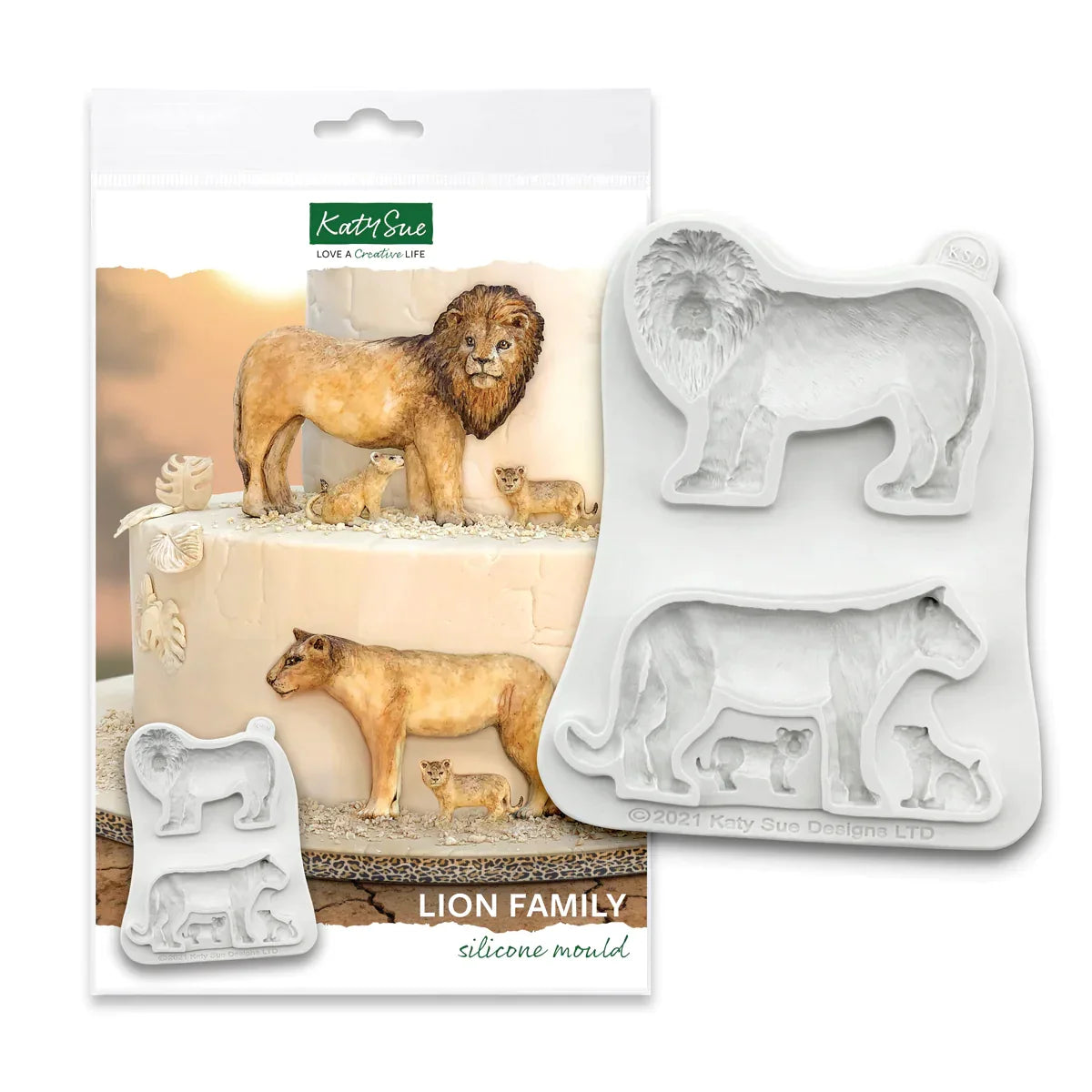 Lion Family Silicone Mould