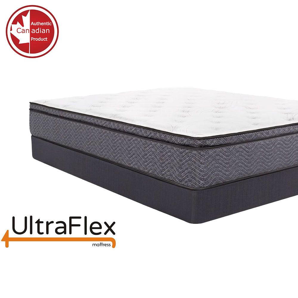 UltraFlex® REVIVE- Hybrid 12” Breathable Pillowtop, Spinal Support HDcoils, Luxury Comfort Hypoallergic Foam Encasement, Pressure Relieving Coils, Eco-Friendly Mattress (Made in Canada)
