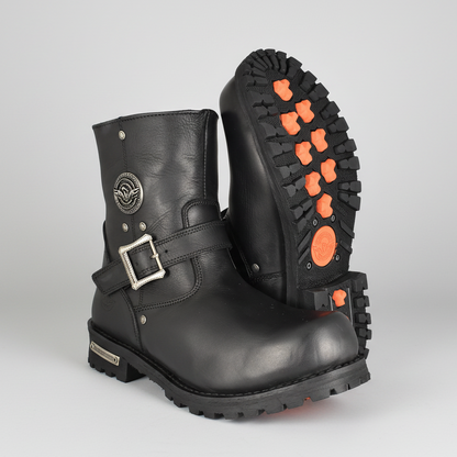 Milwaukee Leather Men's Wide 6" Side Zip Motorcycle Boots