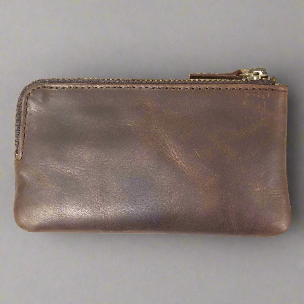 MET Men's Oiled Leather Coin Wallet