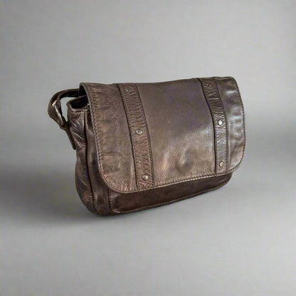 MET Studded Leather Crossbody Bag