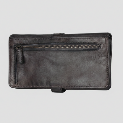 MET Women's Snap Tab Leather Wallet
