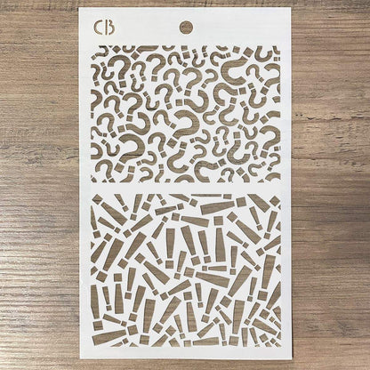 Texture Stencil 5"x8" Question Mark