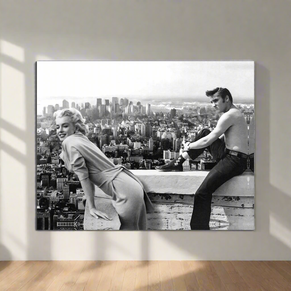 Leinwandbild Marilyn & Elvis - Wandkunst Deko