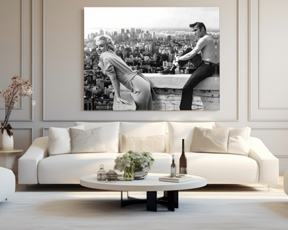 Leinwandbild Marilyn & Elvis - Wandkunst Deko