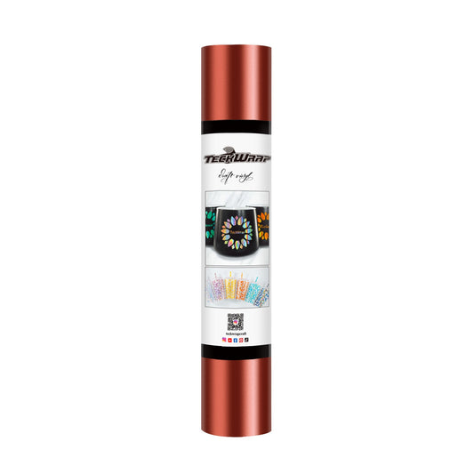 TeckWrap Craft Metallic Satin Chrome Vinyl - Maroon | Ideal for Wall Decals, Signage, Auto Graphics, and More!