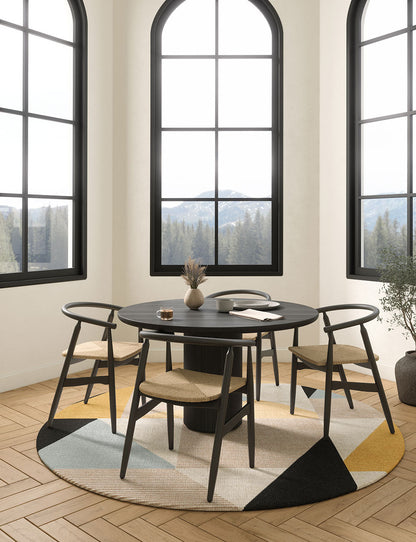 Teppich Mizza Schwarz Gelb Multicolor